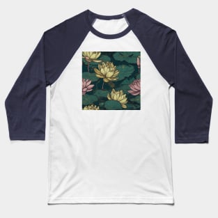 Water lilies pattern Baseball T-Shirt